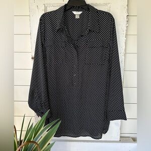 CJ BANKS, NWOT, WOMENS SHIRT/TUNIC. LONG SLEEVE, BUTTON-DOWN PLACKET. SIZE 2X